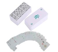 Mahjong - Mazzo di Mahjong portatile, design delle tessere con simboli di facile lettura, set da gioco da viaggio leggero e antiscivolo | Divertente gioco di strategico per viaggi di