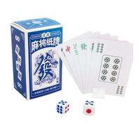 Mahjong Playing Cards - Gioco Da Solitario Portatile | Mazzo Di Carte Impermeabile Da Viaggio | Mini Mahjong Viaggio Gioco 144 Pezzi | Per Gli Anziani Degli Amici Che Raccolgono L'