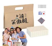 Mahjong portatile set Mahjong tovaglia borsa | Mahjong da tavolo Dadi, righello per piastrelle, borsa per il trasporto, tovaglia, piccolo per le leggi