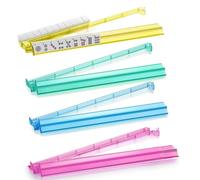 Mahjong Rack e Pushers 4 Pezzi Vassoi Acrilici | Espositore per piastrelle Mahjong in acrilico, con pusher, per uomini, famiglia, principianti, giovani, bambini, feste in bar