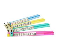 Mahjong Rack portatili - porta piastrelle trasparente, set da 4 confezioni | Accessori da gioco di viaggio per noi principianti mahjong e giocatori qualificati, strumenti di gioco da 18,5 pollici per