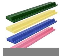 Mahjong Racks - 15.94 Inch Game Racks | Wooden Tile Holders - 4 piece travel set, durable 40.5x6x2.2cm dominoes and mahjong stands in assorted colours for organised gameplay at home parties clubs and