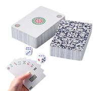 Mahjong - Set completo di gettoni, e bastoncini da conteggio, da compagnia tradizionale da viaggio portatile per la casa, il giardino e il campeggio, per feste,