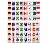 Mahjong - Set di mattonelle di bandiera 64x, set da tavolo con assortiti, kit per il libero facile da trasportare, divertente | ideale per adulti in f