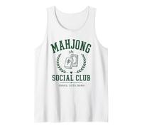 Mahjong Social Club Craks Dots Bams Giocando Amanti del Gioco Canotta