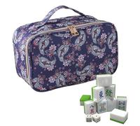Mahjong Storage Bag - Zippered Boardgame Component Satchel, Padded Protective Leisure Tiles Carrier, Divided Partition Play Accessory Luggage | Dustproof Table Play Pack With Handles For Home Club