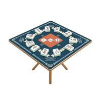 Mahjong Table Mat - 31.5x31.5 Inch Anti-Slip Noise-Reducing with Rules