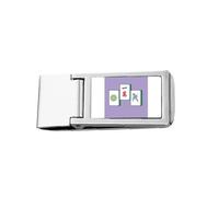 Mahjong Top Ten Thousand Slim Money Clip Acciaio Titolare Tasca Portafoglio
