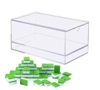 Mahjong valigia, acrilico trasparente, portatile, scatola portaoggetti per piastrelle Mahjong - Per donne uomini adolescenti adulti, feste di picnic in campeggio in viaggio o convivenza