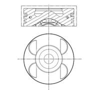 Pistone motore 001 PI 00105 000 MAHLE per MERCEDES-BENZ SPRINTER 3-t Furgone