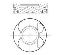 MAHLE 001 PI 00107 000 Pistone per MERCEDES-BENZ