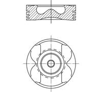 MAHLE 001 PI 00177 001 Pistone per MERCEDES-BENZ
