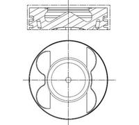 MAHLE 001 PI 00178 000 Pistone per MERCEDES-BENZ
