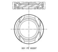 MAHLE 001 PI 00207 000 Pistone per DACIA,MERCEDES-BENZ,MERCEDES-BENZ (BBDC),MITS