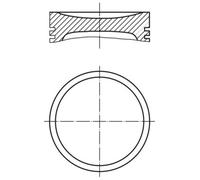 MAHLE ORIGINAL 003 94 01 Pistone motore per SMART FORTWO Coupe (450)