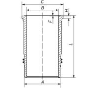 MAHLE 003 WN 38 01 Canna cilindro per MERCEDES-BENZ,NEOPLAN,SETRA
