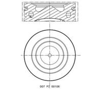 MAHLE 007 PI 00106 001 Pistone per FUSO (MITSUBISHI),IVECO,MITSUBISHI,MULTICAR
