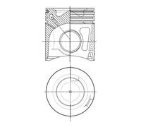 Pistone motore rivestito 007 PI 00147 000 MAHLE per IVECO ASTRA