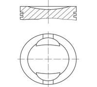 MAHLE ORIGINAL 009 36 02 Pistone motore per FIAT PANDA (169) PUNTO (176)