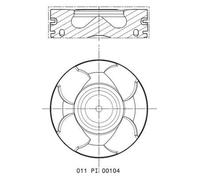 MAHLE 011 PI 00104 000 Pistone per ALFA ROMEO,CADILLAC,HOLDEN,OPEL,SAAB,VAUXHALL