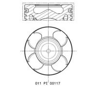 MAHLE 011 PI 00117 002 Pistone per ALFA ROMEO,CHEVROLET,CHRYSLER,FIAT,LANCIA,OPE