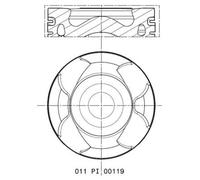 MAHLE 011 PI 00119 000 Pistone per OPEL,VAUXHALL