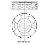MAHLE ORIGINAL 011 PI 00120 000 Pistone motore