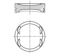 MAHLE 015 76 00 Pistone per FORD,FORD AUSTRALIA