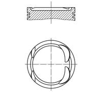Pistone motore stagnato 021 PI 00117 000 MAHLE per RENAULT OPEL NISSAN