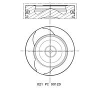MAHLE 021 PI 00120 000 Pistone per NISSAN,RENAULT
