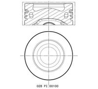 MAHLE ORIGINAL 028 PI 00100 000 Pistone motore