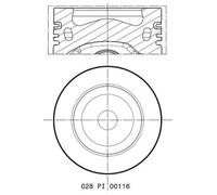 MAHLE 028 PI 00116 000 Pistone per AUDI,SEAT,SKODA,VW