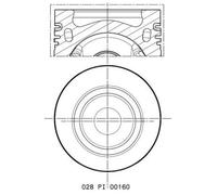 MAHLE 028 PI 00160 002 Pistone per AUDI,SEAT,SKODA,VW