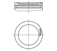 Pistone motore rivestimento in ferro 030 83 00 MAHLE per AUDI VW