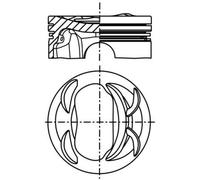 Pistone motore fortemente anodizzato 039 PI 00129 000 MAHLE per PEUGEOT DS OPEL