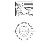 MAHLE 039 PI 00139 000 Pistone per CITROËN,DS,FIAT,FORD,PEUGEOT