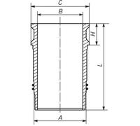 MAHLE 061 LW 00100 001 Canna cilindro per SCANIA