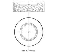 MAHLE ORIGINAL 081 PI 00129 000 Pistone motore