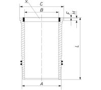 Cilindro trattamento finale con anello camicia 213 LW 00100 000 MAHLE per DAF