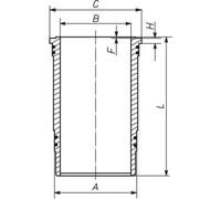 MAHLE 227 WN 37 01 Canna cilindro per AYATS,BREDAMENARINIBUS,ERF,KING LONG,MAN,M