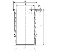 MAHLE ORIGINAL 227 WN 70 01 Canna cilindro