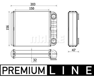 MAHLE 70828071 scambiatore di calore per interni