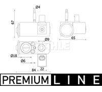 MAHLE 70828073 - Valvola di espansione e tubo Orifice