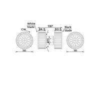 Mahle AB 192 000S Ventilatore Interno Per BMW E36