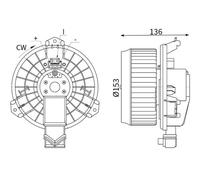 MAHLE AB 425 000S Ventilatore abitacolo per TOYOTA