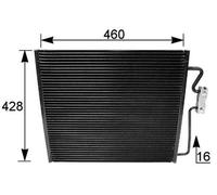 MAHLE AC 154 001S Condensatore climatizzatore per BMW 7 (E38) senza essiccatore
