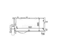 MAHLE AC 309 001S Condensatore climatizzatore senza essiccatore Compatibilità con OPEL Corsa C Hatchback X01 COMBO Cassone/Furgonato/Promiscuo COMBO Tour Corsa C Van X01, VAUXHALL