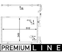 MAHLE AC 31 000P Condensatore climatizzatore per FORD Fiesta Mk7 Hatchback senza