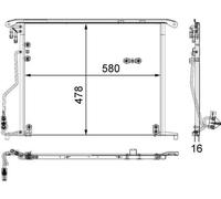 MAHLE AC 334 000S Condensatore, Climatizzatore per MERCEDES-BENZ
