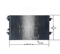 Condensatore radiatore climatizzazione AC 355 000S MAHLE per RENAULT ESPACE IV